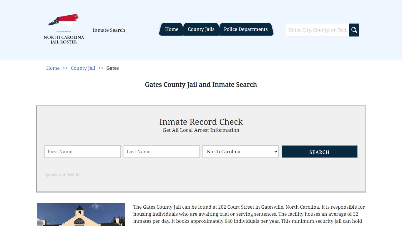 Gates County Jail and Inmate Search