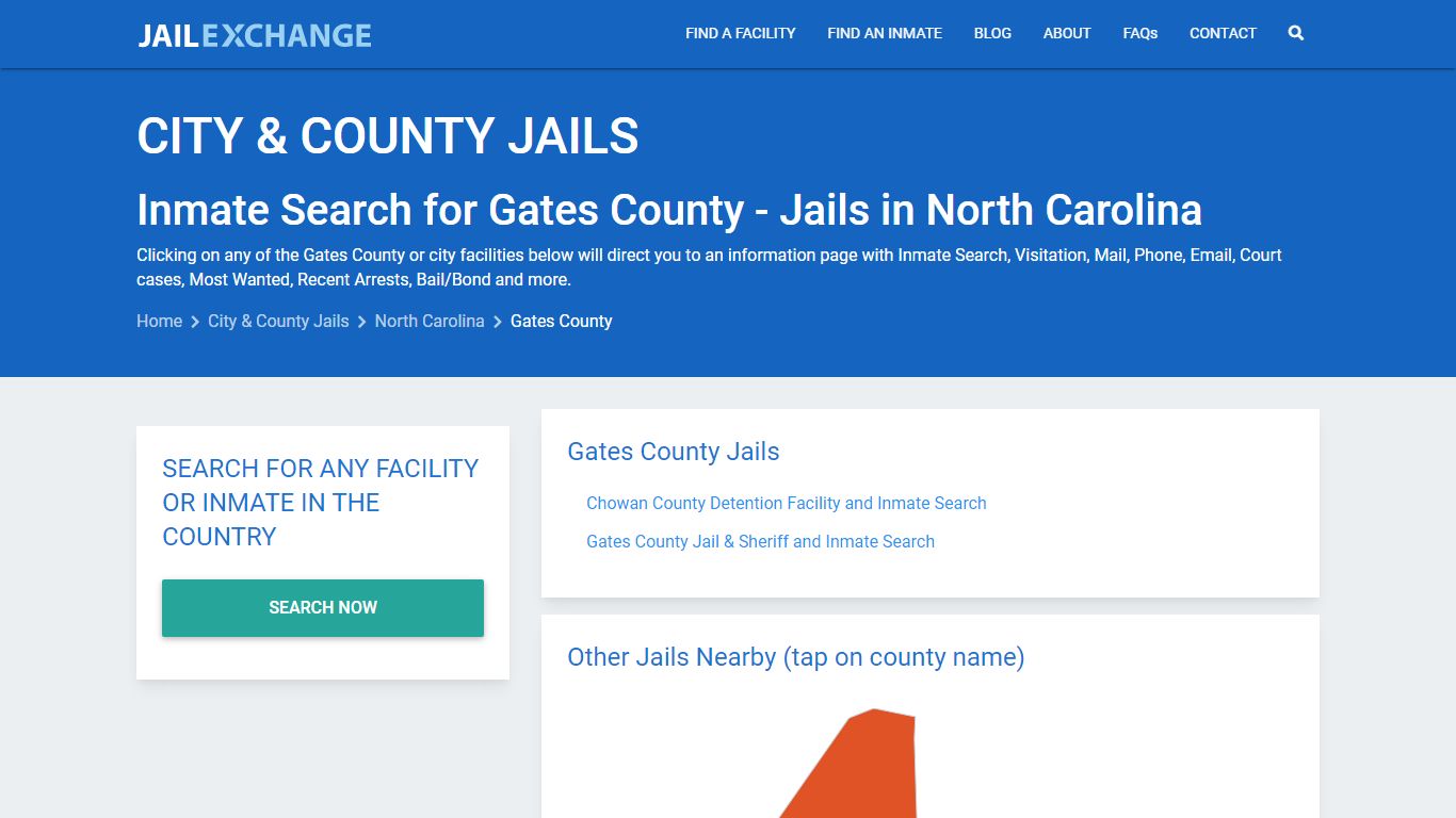 Inmate Search for Gates County | Jails in North Carolina - Jail Exchange